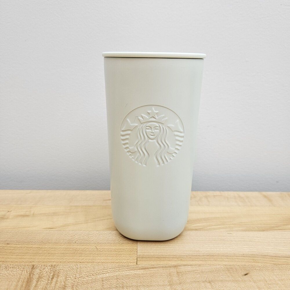 NEW Starbucks Recycled Stainless Steel Mint Green Cup Tumbler Triangle 12oz Lid